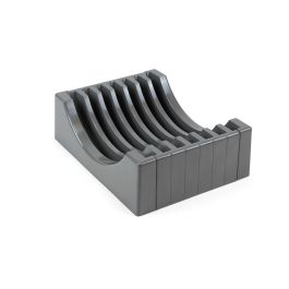Emuca Kit de organizadores de platos para muebles, con capacidad para 13 platos, Plástico, Gris antracita