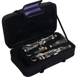 SML Clarinete Sib CL400 Boehm ABS Mecánica Alpaca Plateada 17 Llaves Con Estuche