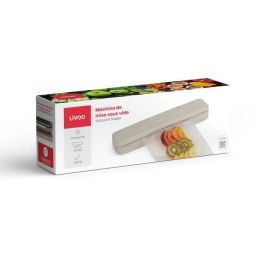 Livoo DOM503C Envasadora al Vacío, 80W, 2 funciones, con Rollo de Film de 28 cm x 3 m y Cuchilla de Corte integrados