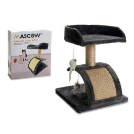 Árbol para gatos gris Mascow 12x34.5x31 cm - Poliéster, madera, fibra vegetal (6 Unidades) Precio: 133.50000059. SKU: B1B84WATSG