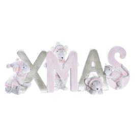 DKD Home Decor Figura Decorativa Navideña Fantasía Mágica de Resina en Tonos Rosa, Plateado y Blanco, Dimensiones 21.5x7.5x8 cm Precio: 9.13308. SKU: B18NK2XZXJ