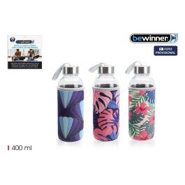 Botella de agua de vidrio 400 ml Bewinner - Inde (24 Unidades)