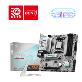 MSI 911-7E77-003 Placa base para PC B840M GAMING PLUS WIFI6E AMD B840 Zócalo AM5 micro ATX DDR5 Wi-Fi 6E
