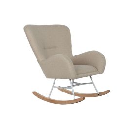 Mecedora Home ESPRIT Blanco Poliéster Metal 74 X 90 X 95 cm Mecedora Home ESPRIT Blanco Poliéster Metal 74 X 90 X 95 cm