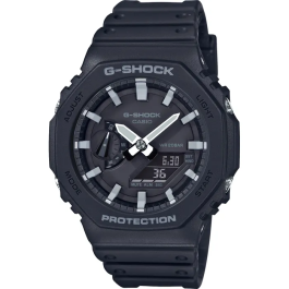 G-SHOCK Reloj GA-2100-1A1ER Resistente a Golpes Multifunción Negro Resina Carbono