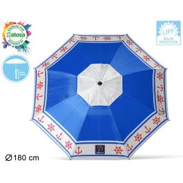 Atosa Sombrilla de Playa Modelo Anclas Y Timón, Aluminio, UPF 50+, Azul, 180 cm Precio: 16.50000044. SKU: B1D4GEP8WH