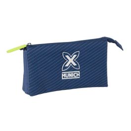 Bolso Escolar Portatodo Safta Triple Munich Blue Indigo 120x220x30 mm