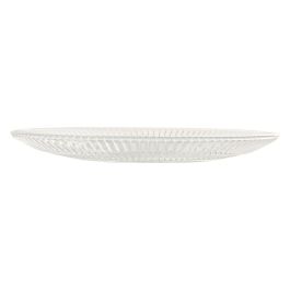 DKD Home Decor Plato Basicos Cristal Transparente 25x25 cm Apto Microondas y Lavavajillas Set 4 Unidades