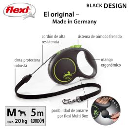 Correa Flexi Black Design M Cordón 5M Verde Correa Flexi Black Design M Cordón 5M Verde Precio: 13.50000025. SKU: S6102225