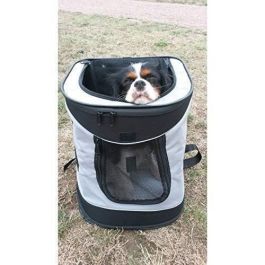 Trixie Mochila para Perros Timon 34x44x30 cm Negro/Gris