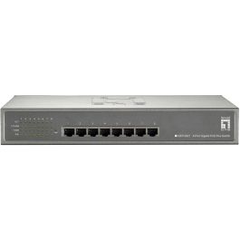 Level One GEP-0821 Switch 8 Puertos PoE+ 123.2W Gigabit Ethernet Montaje en Rack
