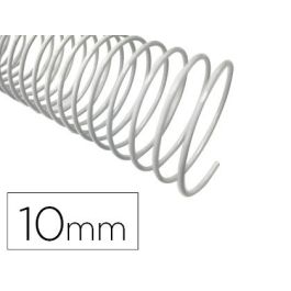 Espiral Metalico Q-Connect Blanco 64 5:1 10 mm 1 mm Caja De 200 Unidades