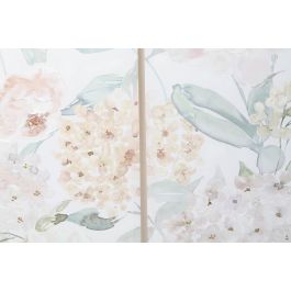 DKD Home Decor Cuadro Shabby Multicolor Lienzo MDF Flores 3 x 135 x 55 cm (3 Unidades)