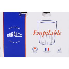 Duralex Set de 6 Vasos Transparentes Apilables 16 cl (12 Cajas)
