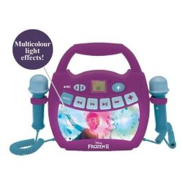 Lexibook Karaoke Digital Portátil Disney Frozen MP320FZZ para Niños con Bluetooth y 2 Micrófonos