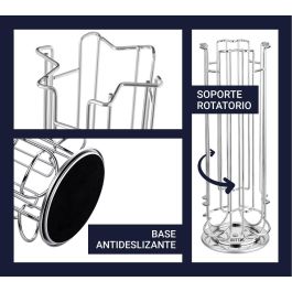 Quttin Soporte Rotatorio para 24 Cápsulas de Café, 13.5 cm Ancho x 33 cm Alto x 13.5 cm Largo