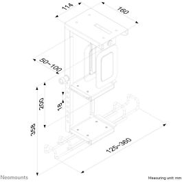 Soporte Neomounts CPU-D075BLACK/LK Negro Acero