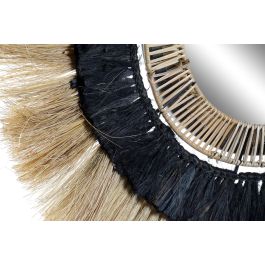 DKD Home Decor Espejo Colonial Natural Negro 7 x 55 x 55 cm