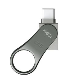 Silicon Power SP128GBUC3C80V1S Memoria USB-C 3.2 Gen 1 Dual 128GB Metálica de Aleación de Zinc C80