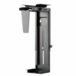 Ewent EW1293 Soporte CPU bajo mesa universal Negro, ajustable 9-20cm, giratorio 360°, hasta 10kg, ahorra espacio
