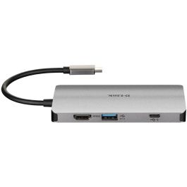 D-Link Hub USB-C DUB-M810 8 Puertos con HDMI 4K, 3x USB 3.0, SD/microSD, Gigabit Ethernet, Suministro de Energía 100W, Gris Aluminio