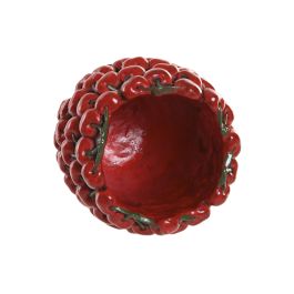 DKD Home Decor Jarrón Tropical Rojo de Cemento con Cerezas 18x18x25 cm - Set de 4 Unidades