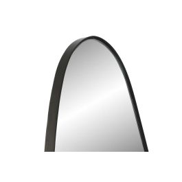 DKD Home Decor Espejo Vestidor de Pie Cuerpo Entero Loft Negro, Colección Anxi Formas, Fabricado en Hierro y Cristal, 165x55x48 cm