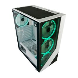 LC-Power 803W Midi Tower Gaming RGB Negro/Blanco ATX Micro-ATX Mini-ITX Vidrio Templado para Juegos