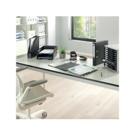 Leitz Archivador de Palanca CO2 Neutral Cartón Jaspeado DIN A4 Lomo 80 mm Color Negro