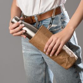 Koala Bolsa Térmica Kraft Eco Friendly Marrón 24x9 cm | Portátil, Higiénica y de Larga Duración