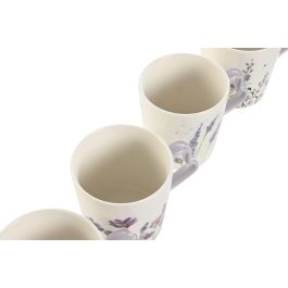 Mug Shabby DKD Home Decor Malva Blanco 9.5 x 9.5 x 13.5 cm (12 Unidades) Mug Shabby DKD Home Decor Malva Blanco 9.5 x 9.5 x 13.5 cm (12 Unidades)