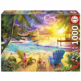 EDUCA EDU1747759473654 Puzzle Love Beach 1000 Piezas 68x48 cm para Adultos, Temática Naturaleza