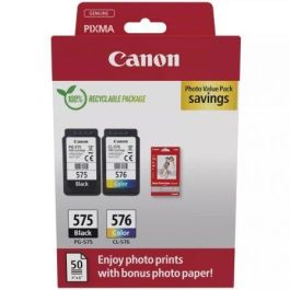 Cartucho de Tinta Original Canon PG-575 + CL-576 Multipack/ Negro/ Tricolor + Papel Fotográfico Precio: 36.58999949. SKU: B16437VMK9