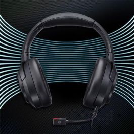 Lucid Sound LS10P Auricular Gaming con Cable para PlayStation Negro, PS5 y PS4, Micrófonos Duales, 50mm, Comodidad Gafas