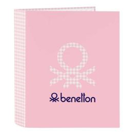 Carpeta de anillas Benetton Vichy Rosa A4 27 x 33 x 6 cm