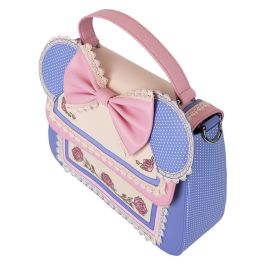 Loungefly Bolso Bandolera Floral Minnie Disney Piel Sintética con Detalles 3D y Asa Superior
