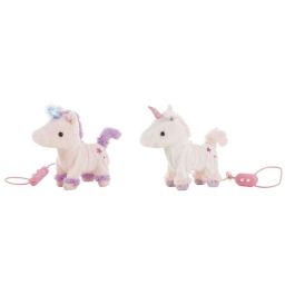 Peluche unicornio camina y su cuerno se ilumina 23 cm - modelos surtidos Peluche unicornio camina y su cuerno se ilumina 23 cm - modelos surtidos