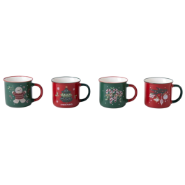 DKD Home Decor Mug Taza de Navidad Tradicional Porcelana 365ml Verde Rojo Apto Microondas y Lavavajillas Set de 12 Unidades Precio: 43.49999973. SKU: B1ETDV5M3A