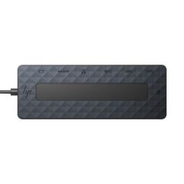 HP Universal USB-C Multiport Hub con 7 Puertos, Passthrough de Datos y Alimentación, Soporte Dual 4K HDMI 2.0 y DisplayPort 1.2 para PC