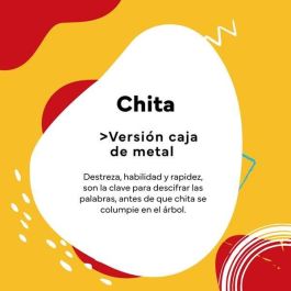 Cayro Juego Ahorcado Chita de Madera en Caja de Metal, 8 Piezas, 2 Jugadores, 19x19x3.5cm