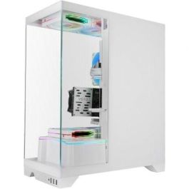 Mars Gaming MC-PRISMA MCPRISMAW - Caja Gaming Semitorre Blanca, ATX, 3 Paneles Cristal Templado, Iluminación ARGB