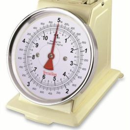 Báscula de cocina mecánica - TERRAILLON - TRAD 500 Creme - Capacidad 5 Kg - Estilo retro - Bol 1 L