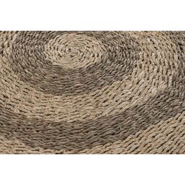 DKD Home Decor Alfombra Boho Beige Marron Seagrass Fibra Maiz 150 x 150 cm