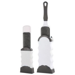 Je cherche une Idee Juego de 2 Cepillos Quita-Pelusa para Ropa y Muebles, Elimina Pelusas y Pelo de Animales, Incluye Cepillo Grande y de Viaje