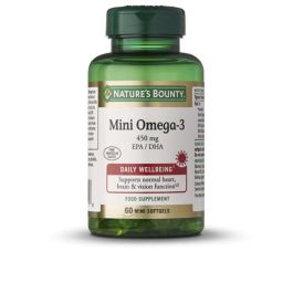 Nature's Bounty MINI OMEGA-3 450 mg 60 mini cápsulas blandas - Salud Ojos Ácidos Grasos Corazón Visión Cognitivo 60 unidades Precio: 10.5000005. SKU: B13S93PR4G