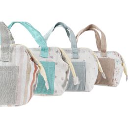DKD Home Decor Bolsa Termica Shabby Casablanca 2022 Blanco Multicolor 11 x 16 x 34 cm