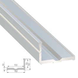 Perfil Aluminio Tipo E 2,02M - Anodizado Plata