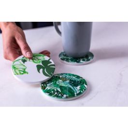 Cricut 2006582 Posavasos Redondos Blancos - Pack de 4