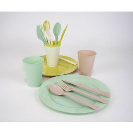 Set de 20 piezas para picnic pastel - Dem (12 Cajas) Set de 20 piezas para picnic pastel - Dem (12 Cajas)