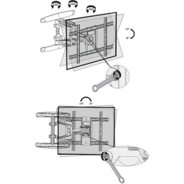 Stell SHO 7620 Soporte de TV Extensible Delgado - Acero